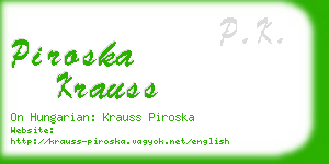 piroska krauss business card